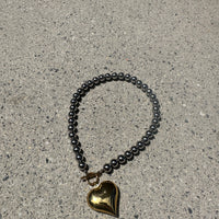 Two Tone Heart Necklace