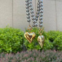 Two Tone Heart Necklace
